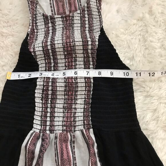 Lira linen blend smocked strapless dress size small - Picture 3 of 6